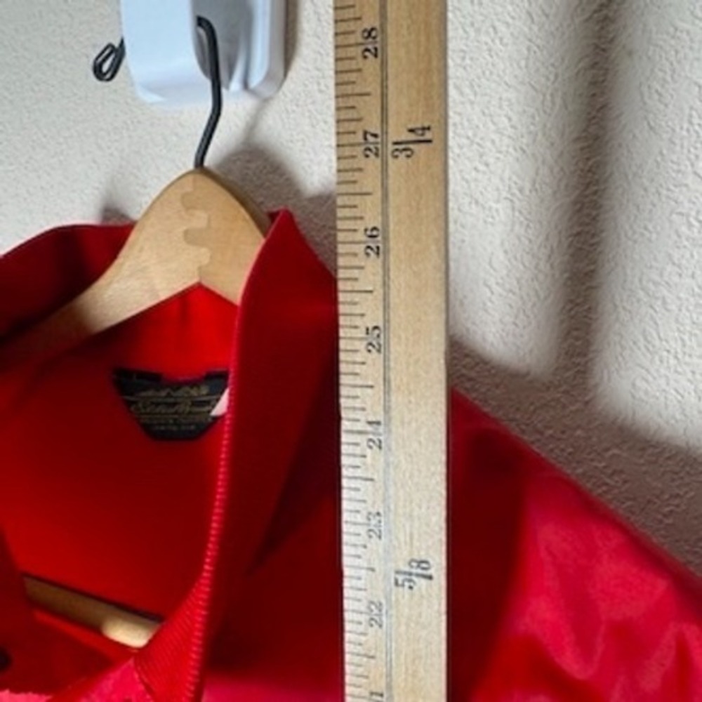 Vintage Eddie Bauer Pullover Windbreaker Jacket Mens Medium Red Snap Front - Picture 6 of 7